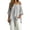 Grey, variant on Asymmetric Hem Cold Shoulder Tops For Women Bat 3/4 Sleeve Blouse Solid Color Casual Spring Summer Daily Shirt Flowy Layered Hem Pullover Outfits Tops Black L