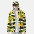 thumbnail image 3 of Xecao Orange and Lemon for Sun Shirt-A lightweight, hoodie-style long-sleeve UV protection garment designed for other outdoor activities., 3 of 9