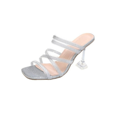 

Zodanni Women s Nonslip Backless Shoes Laides Work High Heel Heels Slippers Fashion Slides