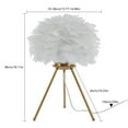 thumbnail image 5 of 110V Bedside Lamp Modern Feather Desk Night Light Table Lamp for Bedroom Decor, 5 of 22