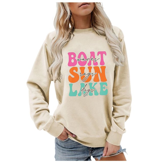 WEAIXIMIUNG Sweat-Shirt pour Femmes Zip Up Sweat-Shirt Surdimensionné Col Rond Manches Longues Pull