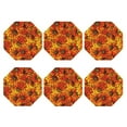 thumbnail image 2 of Balery 6 Pcs Sunflower4leather Coasters Set, Drink Table Cup Coasters For Living Room Kitchen Coffee Decor, 2 of 9