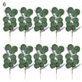 thumbnail image 2 of Visland 10PCS Fake Eucalyptus Leaves Stems, Artificial Greenery Stems for Home Wedding Greenery Decor Faux Eucalyptus Plant Bride Bouquet Vase Floral Wreath, 2 of 7