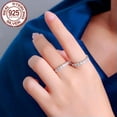 thumbnail image 6 of Ring Wedding Silver Plated Engagement Rings CZ Zircon Real S925 Sterling Silver, 6 of 9