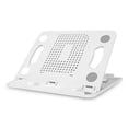 thumbnail image 2 of Inteprter Soporte de enfriamiento de tableta de plástico portátil Soporte ergonómico plegable Rotación 8 niveles Soporte de lectura de libros Juegos de teclado y mouse para computadora Blanco, 2 of 6