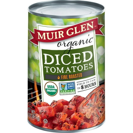 Organic Diced Tomatoes - Muir Glen Organic Diced Fire Roasted Tomatoes, 14.5 oz