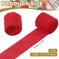 thumbnail image 2 of Uxcell Handmade Fringe Cotton Ribbon, Cotton Frayed Fringe Fabric Ribbons, for Flower Bouquet Gift Wrapping DIY Crafts Red, 2 of 6