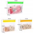 thumbnail image 2 of Bolsas para sándwich reutilizables, 12 bolsas de almacenamiento sin BPA (15,3x10,5x5,1 cm 4 piezas) (20,3x14,5x5,1 cm 4 piezas) (25,4x18, 3 x 5,1 cm 4 piezas) para organizador de casilleros de alimentos Bolsa de protección ambiental impermeable súper gruesa ER, 2 of 5