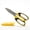 Yellow, variant on Jonce 8 Inch Heavy Duty Scissors, Ultra Sharp Serrated Stainless Steel Shears with Protective Cover, for Cutting Cardboard, Fabric, Wire, Packaging, Crafting, Office Workshop Use, Yellow
