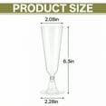 thumbnail image 5 of ACDANC 40Pcs Champagne Flutes Plastic 5 oz Ultra-Clear Finish Cocktail Cups Wedding Decoration Martini Glasses Plastic Disposable Style1, 5 of 7