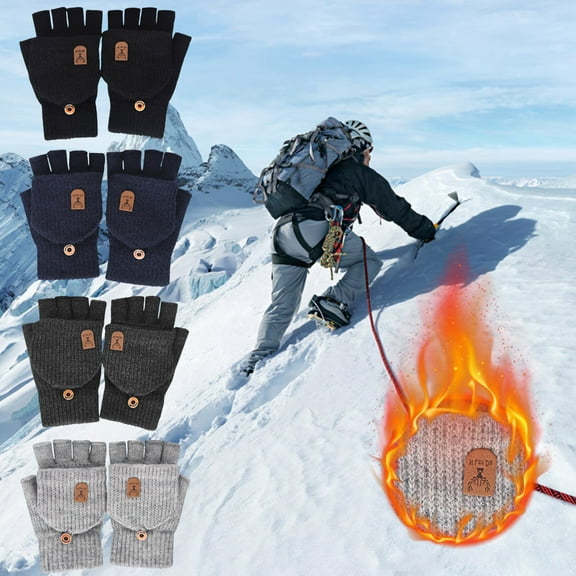 Msgweeeg Womens Waterproof Gloves Black Gloves Men Winter Warm Gloves USB Gloves Plush Heating Gloves Charging USB Gloves USB Flip Gloves for Cold Weather, Windproof, and Insulation