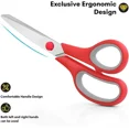 thumbnail image 3 of 3Pcs 8-Inch Multipurpose Scissors Comfortable Grip - Ultra Sharp Blades, 3 of 6