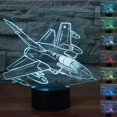thumbnail image 1 of Biplane Aircraft 3D Led Lamp,Abstractive Optical Illusion Night Light,7 Color Change,Touch Switch USB Powered,Birthday Christmas Cool Gift for Child, 1 of 5