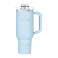 thumbnail image 3 of (4 pack) Cirkul 40oz All-Day StrawSip Double-Wall Insulated Stainless Steel Tumbler with Handle, Raindrop (Light Blue), 3 of 9