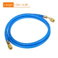 thumbnail image 2 of Uxcell 1/4 SAE Refrigerant Charging Hose 4.9ft 800PSI HVAC Hose for Air Conditioner Manifold Gauge Blue, 2 of 5
