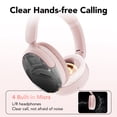 thumbnail image 4 of Active Noise Cancelling Headphones -45dB, Bluetooth Headphones 5.4, 50H Playtime Wireless Headphones, Clear Call, Bass Boosted by 90%, Comfort Fit Over Ear Headphones for Travel Home Office PC Red, 4 of 4