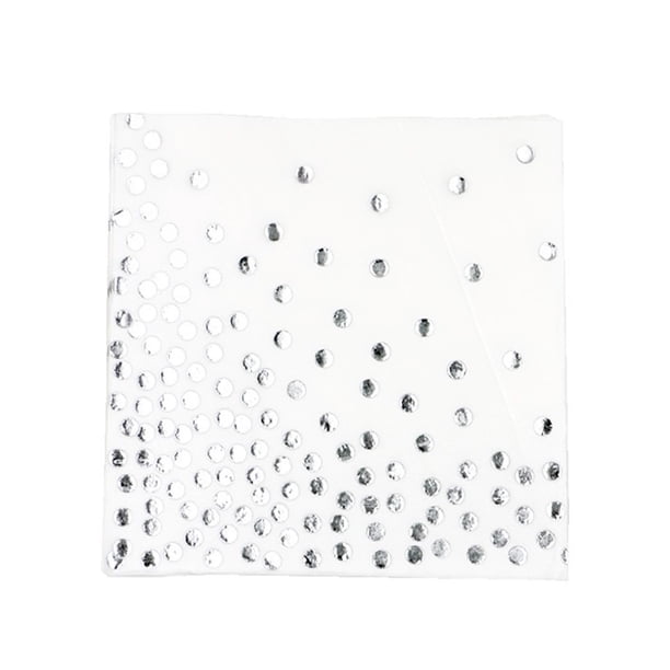Bearachild 20 hojas de servilletas, toallas de papel para restaurante occidental, 33*33cm, decoraciones de doradas, vajilla para fiesta de boda para Mostrada Plata Bearachild HA066658-02