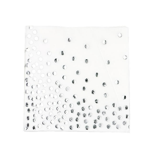 Bewildely 20 hojas de servilletas, toallas de papel para restaurante occidental, 33*33cm, decoraciones de doradas, vajilla para fiesta de boda para Mostrada Plata Bewildely HA066658-02