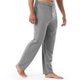 thumbnail image 4 of hotojiny Mens Pajama Pants Spring Soft Lightweight Sleep Pj Bottoms Loose Fit Drawstring Loungewear with Pockets, 4 of 7