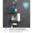 thumbnail image 2 of Zenna Home Metal Shower Caddy with 4-Way Adjustable Shelves, Stainless Steel, 2 of 5