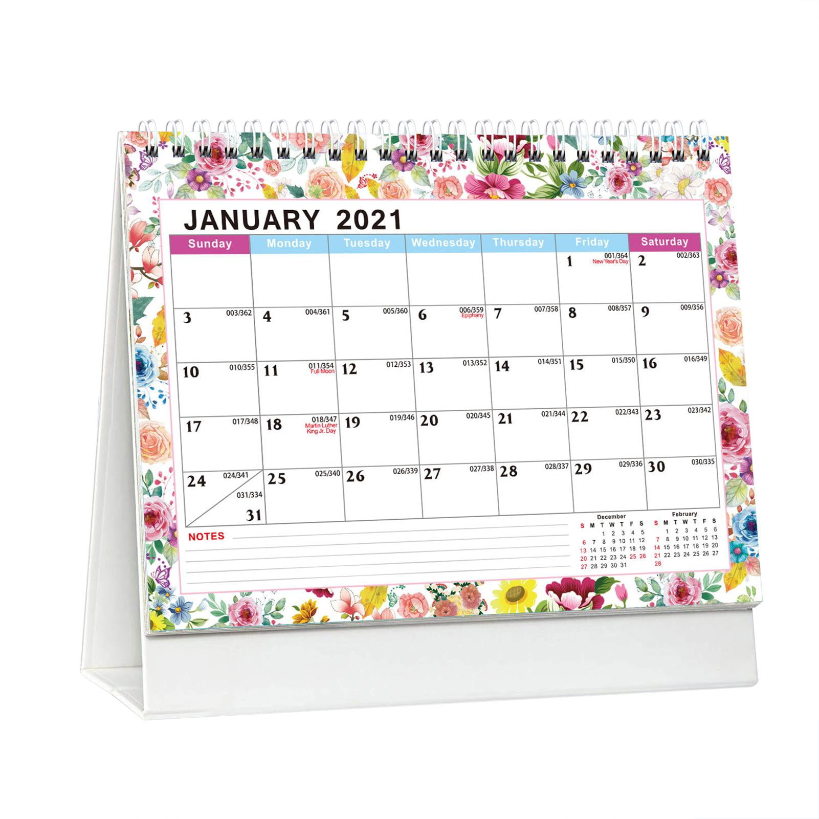 AIHOME 2021Wall Calendar Large Ruled Blocks Monthly Desk Calendar