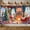 1A, variant on Christmas Tree Santa's Workshop Banner Gifts Christmas Display Elves Wreath Holiday Backdrop for Christmas Party Holiday Decoration Xmas Event
