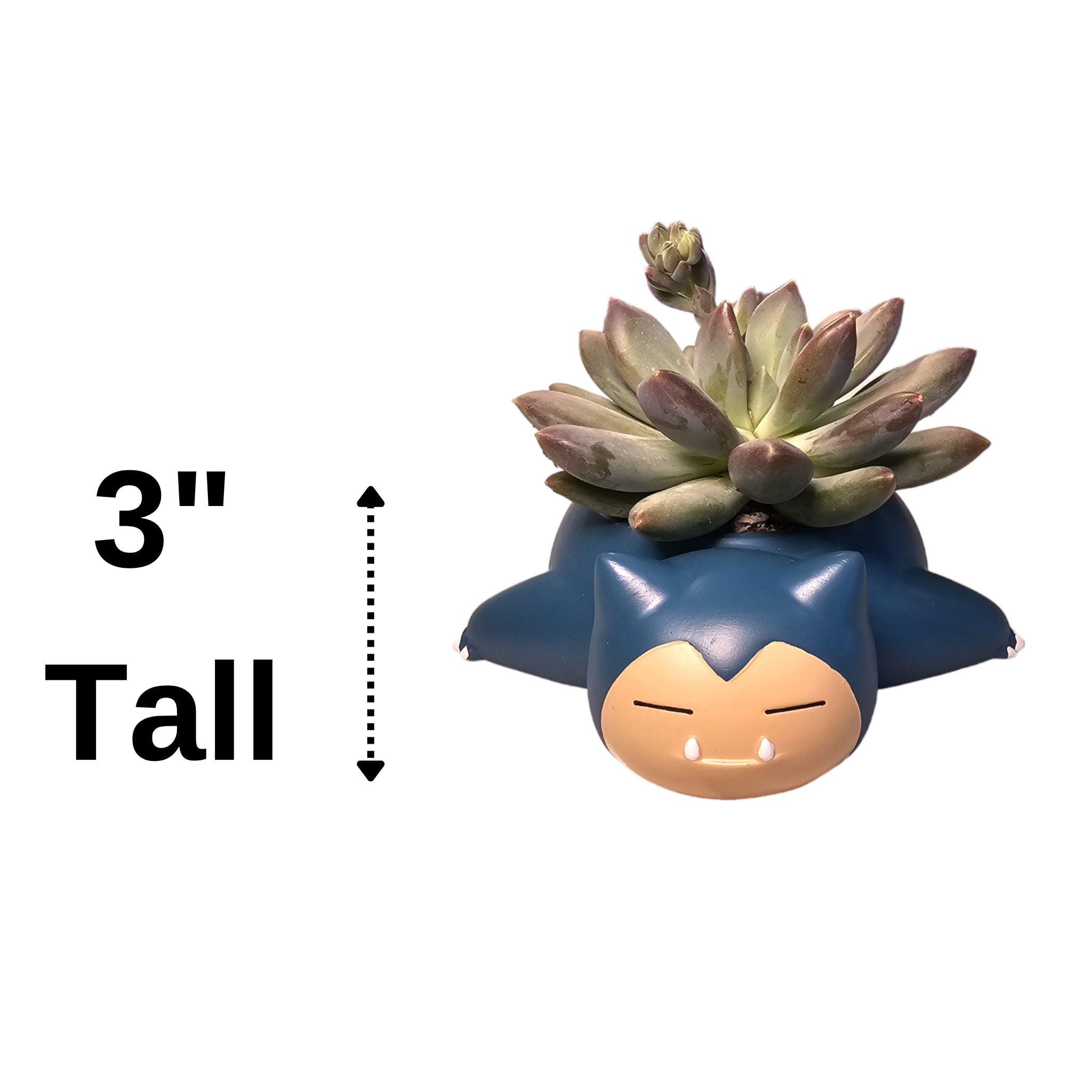 Snorlax Pokemon Planter Pot 2.5" Tall - Mini Anime Theme Desktop Planter with Drainage Hole