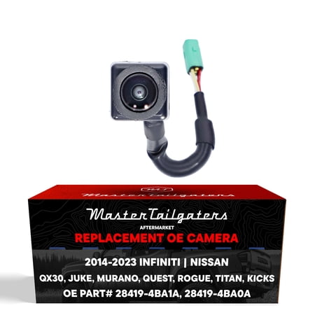 Master Tailgaters Replacement for Infiniti QX30 (17-19)/ Nissan Juke (15-17) Murano (15-23) Quest (15-17) Rogue (14-20) Titan (17-23) Kicks (18-21) Side View Camera OE# 28419-4BA1A 28419-4BA0A