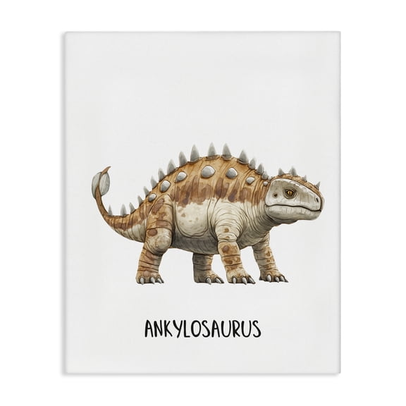 Stupell Industries Meet The Ankylosaurus Canvas Wall Art, design by Christine Simpson Art