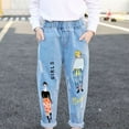 thumbnail image 2 of TAIAOJING Toddler Baby Kids Spring And Autumn New Girls Jeans Fashion Pants Big Small And Medium Sized Girls Girl Children Long Pants Casual Joggers, 4-5 Years, 2 of 5