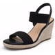 thumbnail image 3 of Sandalias Cuña para Mujer JShteea Antideslizantes para Viajes al Aire Libre Negro 38, 3 of 8