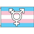 thumbnail image 3 of Transgender Symbol LGBT Polyester 3x5 Foot Flag Gay Lesbian Bisexual Banner New, 3 of 3