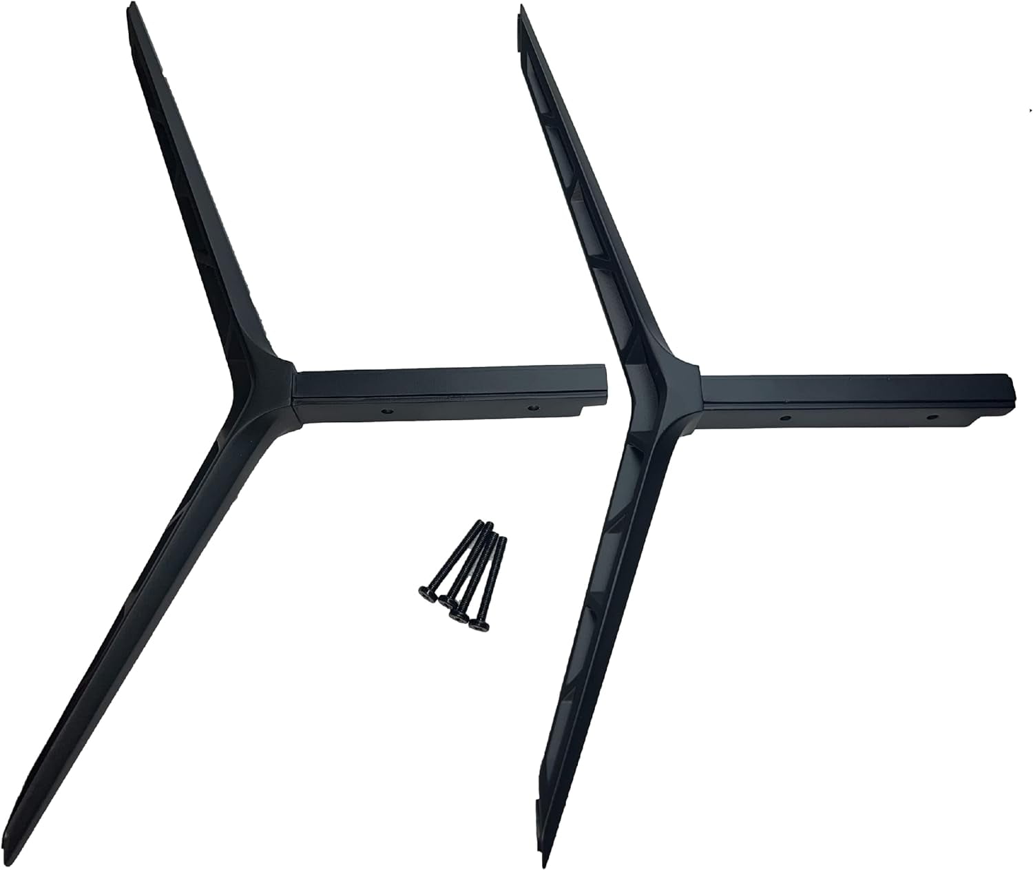 OEM Replacement TV Stand Legs For VIZIO 55" & 58" 4K UHD Smart TVs (M55Q6-J01, V585M-K01) - Black ABS, Screws Included