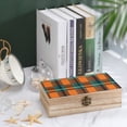 thumbnail image 4 of 7.9×2.3 In Wooden Boxes Durable Easy To Use Dustproof Prevent Slippery Delicate And Cabinet Orange And Blue Checkered Pattern, 4 of 8