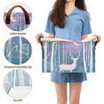 thumbnail image 5 of Yayeee Foldable Storage Basket for Shelves with Handles Waterproof Cloth Bins, Purple Night Deer, 5 of 7