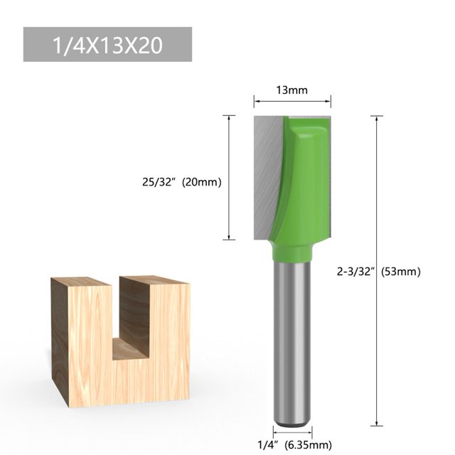 MYG Cleaning Bottom Router Bit 6.35mm Shank Milling Cutter Engraving Woodworking