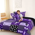thumbnail image 4 of Erosebridal Pickleball Ball Sport Kids Queen Comforter Set,Cartoon Games Trophy Bedding Comforter Set For Boys,Reversible black,3pcs, 4 of 7
