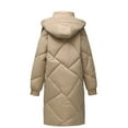 thumbnail image 5 of HTNBO Women's Winter Long Puffer Coats Hooded Zip Up Casual Thickened Down Jackets Trendy Warm Clothes Outerwear, 5 of 8