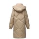 thumbnail image 5 of Parkas de manga larga para mujer, abrigo de algodón de longitud extendida para mujer, abrigo de algodón con capucha gruesa, holgado, resistente al frío y cálido, largo hasta la rodilla, abrigo para mu, 5 of 9