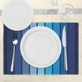 thumbnail image 3 of Ambesonne Navy Place Mats Set of 4, Plaques in Blue Borders, Standard Size, Dark Blue and Pale Blue, 3 of 6