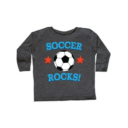 

Inktastic Soccer Rocks Coach Player Gift Gift Toddler Boy or Toddler Girl Long Sleeve T-Shirt