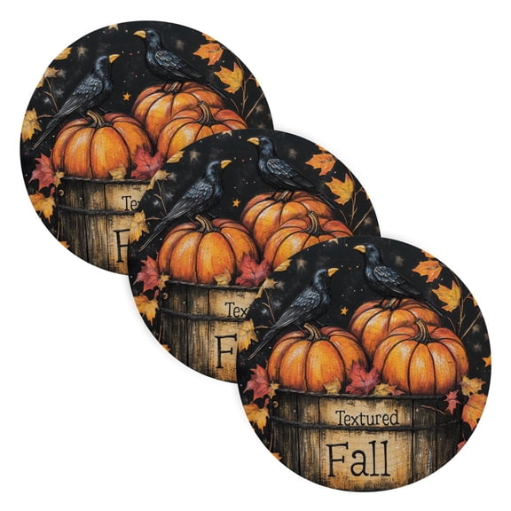BZSMCE Mats for Pots,Pans Place Ripe Pumpkin Simple Style Pattern Pot Mats