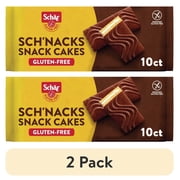(2 pack) Schar - Gluten Free Sch'nacks, Shelf Stable Cream Filled Snack Cakes - 10 Pack