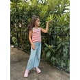 thumbnail image 3 of KIDSCOOL SPACE Girls Flare Jeans,Little Girl Bell Bottom Summer Denim Pants,4-5 Years, 3 of 7