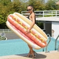 thumbnail image 1 of Bouée de Piscine Gonflable en Forme de Hot-Dog Jouet de Fête de Natation Amusant pour Enfants Adultes, 1 of 4