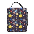 thumbnail image 6 of Reusable Galaxy Lunch Box - Thermal Collapsible Bag with Zip Pocket & Handle, Space Design Men Women ., 6 of 6