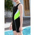 thumbnail image 6 of Charmo Girls One Piece Swimsuit Boyleg Athletic Bathing Suit Training Swimwear Size 8-16, 6 of 8