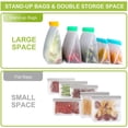 thumbnail image 6 of 10 Pack Silicone Reusable Hermetic Food Containers Freezer Bags, 6 of 10