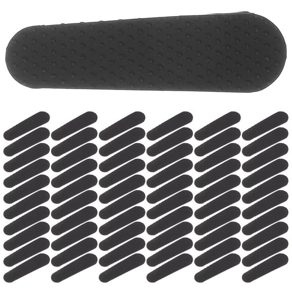 200pcs Non-Slip Silicone Hanger Grips with Dotted Surface for Wood or Plastic Hangers Black