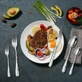 thumbnail image 2 of 20PCS Silverware Set, Stainless Steel Flatware Set 4 Knives 4 Forks 4 Spoons 4 Tea Forks 4 Teaspoons with Beautiful Flower Pattern for Kitchen Restaurant Party Sliver, 2 of 7